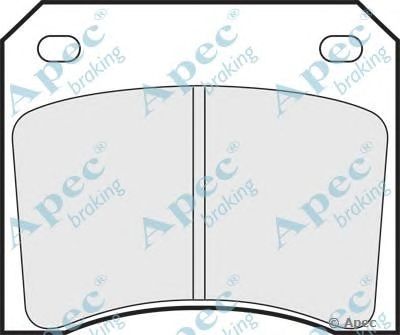 APEC BRAKING pad557 -  Комплект тормозных колодок, дисковый тормоз